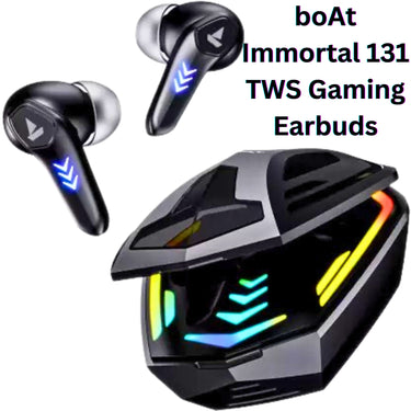 boAt Immortal 131 TWS Gaming Earbuds – 40H Playtime, Beast Mode Low Latency, ENx Tech, Wireless Bluetooth Earphones with Mic